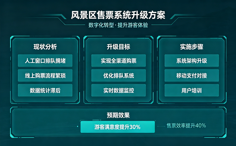 风景区售票系统升级方案：旺季分流+淡季促销+智慧管控