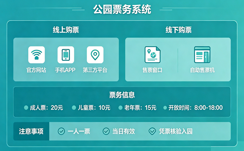 公园票务系统：免费预约+活动售票+年卡管理完整方案