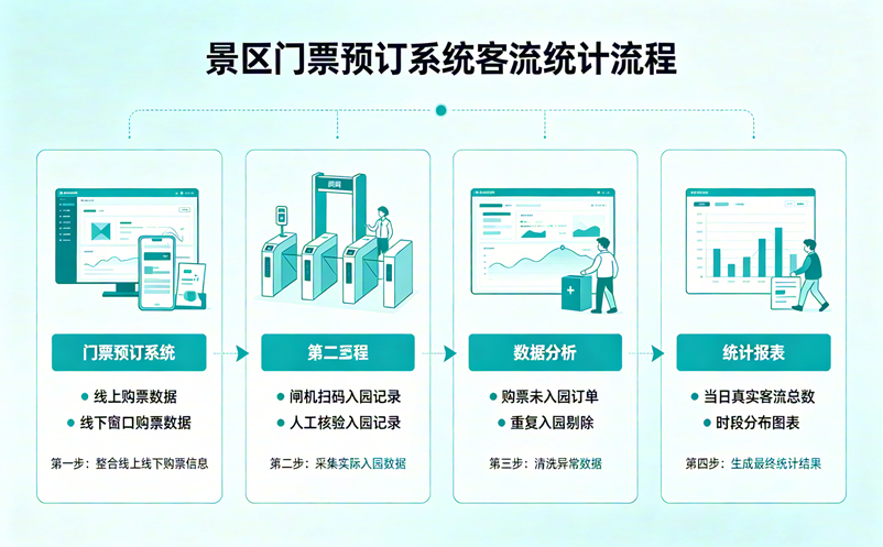 景区门票预订系统怎么统计每天真实客流