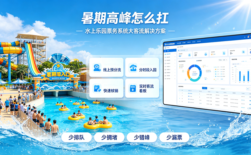 手机沾水扫码都困难？水上乐园票务系统暑期高峰怎么扛