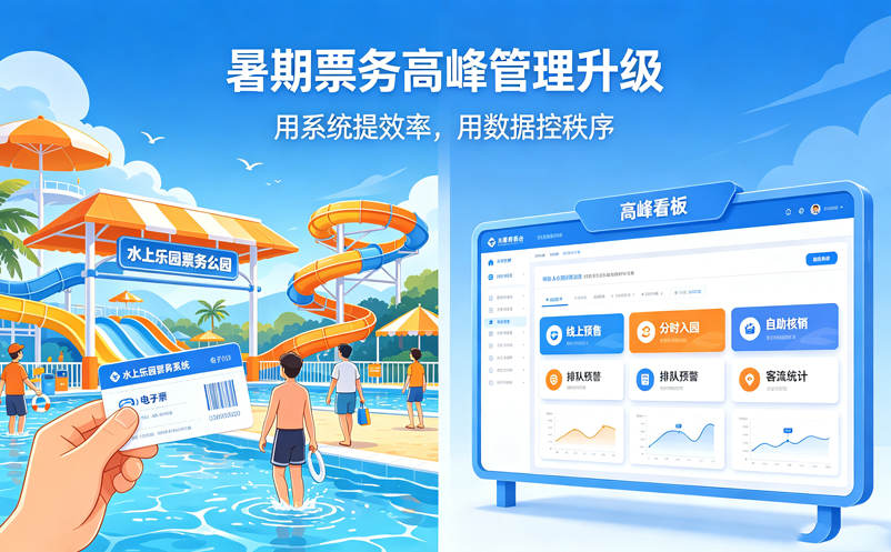 手机沾水扫码都困难？水上乐园票务系统暑期高峰怎么扛