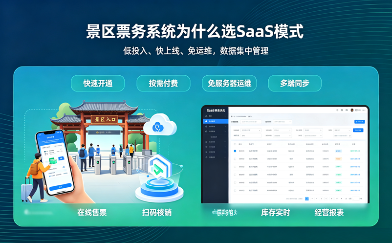 景区票务系统为什么越来越多景区开始用SaaS模式