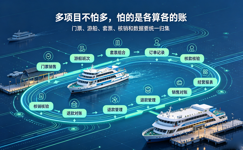 从门票到游船，景区多项目管理系统怎么把一盘账管清楚？