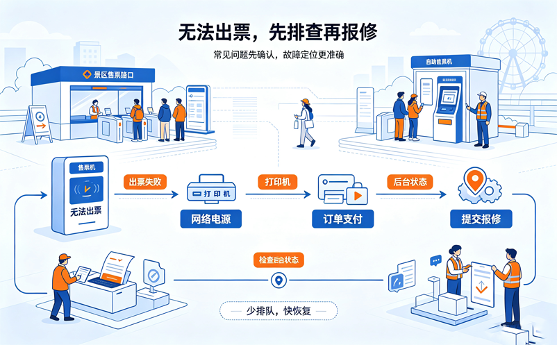 景区售票系统突然无法出票，先别急着报修