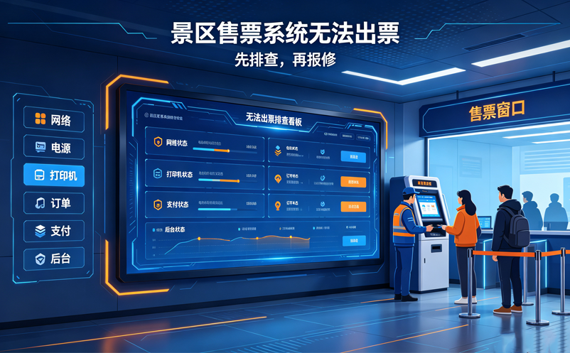 景区售票系统突然无法出票，先别急着报修