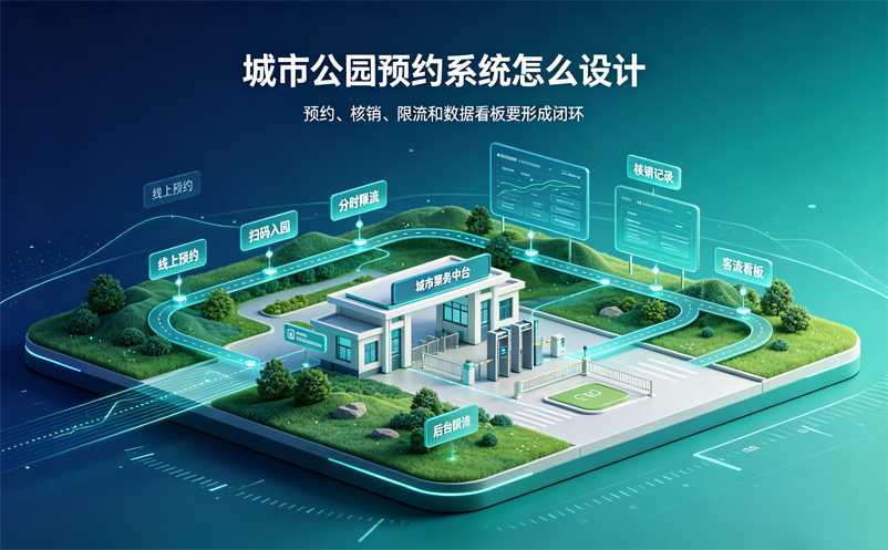 城市公园实行预约参观,门票预约系统应该怎么设计?