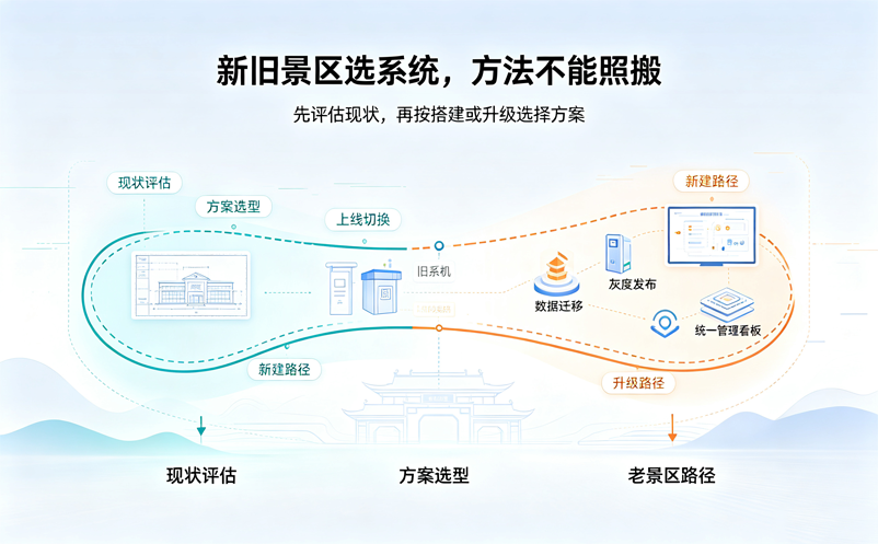 新建景区和老景区选择票务系统的方法一样吗?
