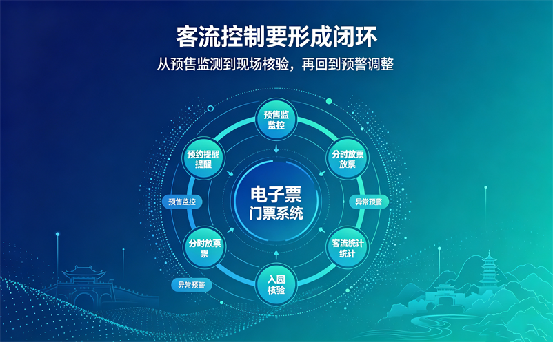 周末游客集中到达,旅游景点电子门票系统如何提前控制客流?