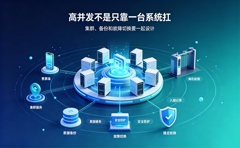 景区一天有几万游客入园,票务管理系统如何保证售检票稳定运行?