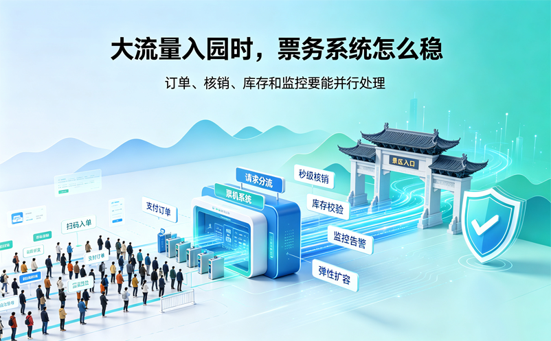 景区一天有几万游客入园,票务管理系统如何保证售检票稳定运行?