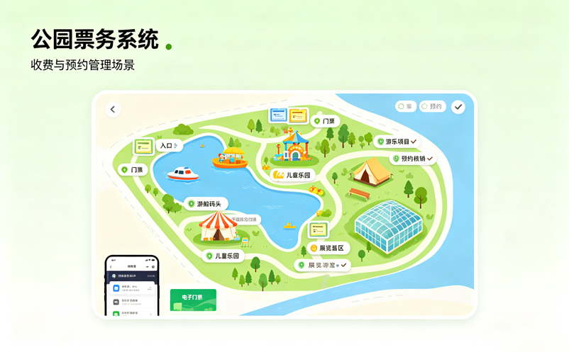 公园票务系统适合哪些收费和预约管理场景？