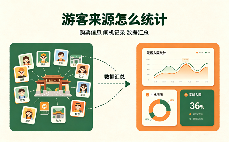 景区游客管理系统如何统计游客来源和入园情况?