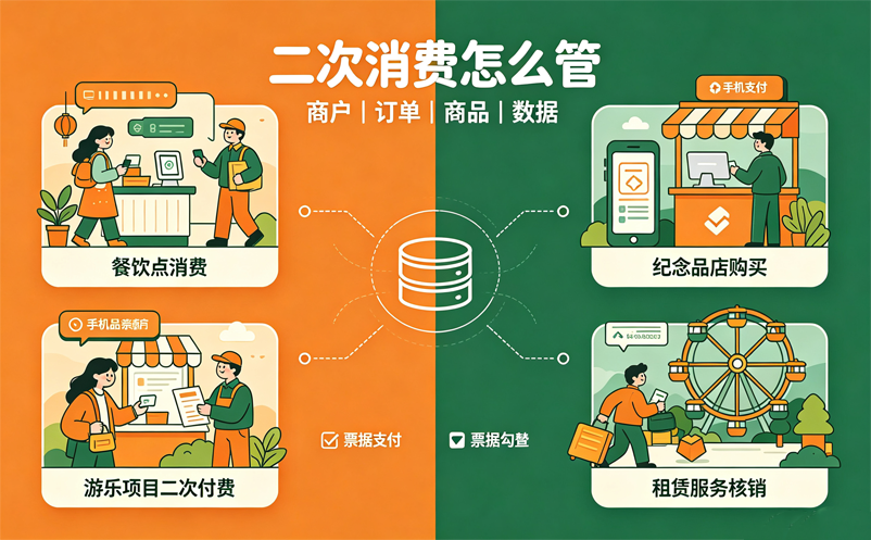 景区商户管理系统如何管理园区商户和二次消费?