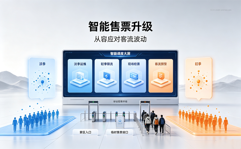 景区平时客流少,旺季客流大,什么样的智能售票系统更合适