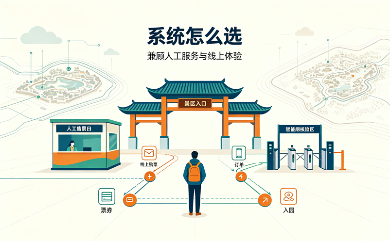 景区需要人工售票又要线上购票,景区售检票系统怎么选